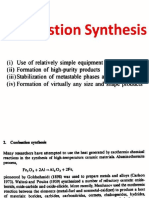 Combustion Synthesis for High-Purity Ceramic Materials