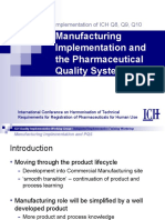 Manufacturing Implementation and The Pharmaceutical Quality System