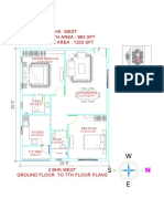 16 - 2bhk West Middle 1203 Sft-Model