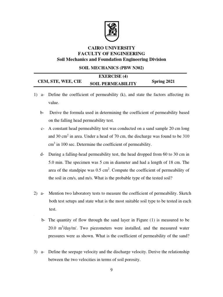 4 Permeability - S21 | PDF | Permeability (Earth Sciences) | Soil Mechanics