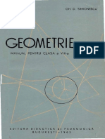 Geometrie manual cls.8 - C. Cosnita, Gh. D. Simionescu (1963)