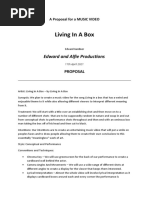 proposal living in a box - music video