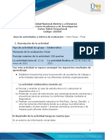 Guía de Actividades y Rúbrica de Evaluación - Post-Tarea - Evaluación Final
