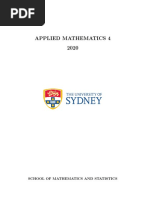 Applied Mathematics 4 2020: School of Mathematics and Statistics