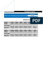 Planilha Calculadora de Treinamento de Corrida