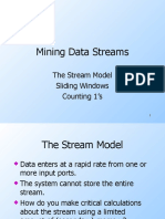 Mining Data Streams: The Stream Model Sliding Windows Counting 1's