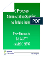 Processo Administrativo Sanitário Federal ANVISA