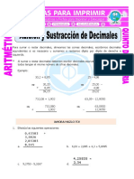 Sumar y restar decimales