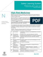 High Risk Medicines Safety Learning System Notice