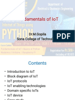 Fundamentals of Iot: Dr.M.Gopila Sona College of Technology