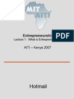 Entrepreneurship: AITI - Kenya 2007