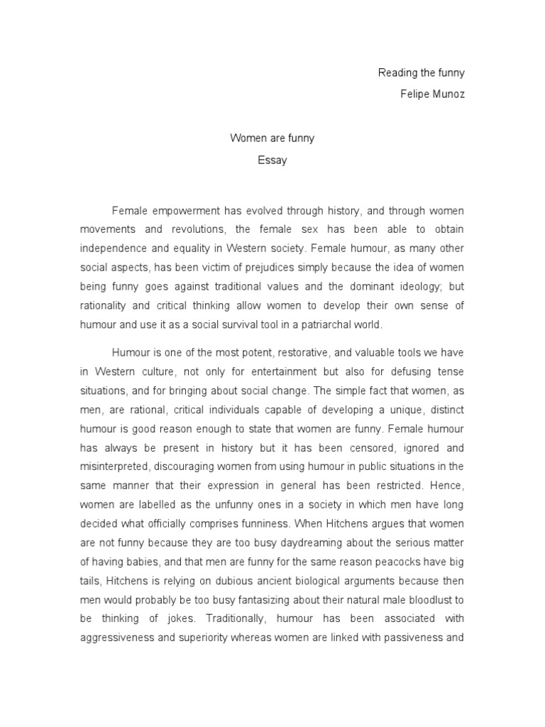 Reading The Funny Final | PDF | Humour | Jokes
