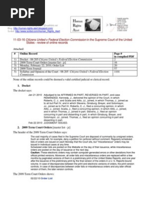 11-03-16-the-riddle-of-citizens-united-v-federal-election-commission-08-205-in-the-supreme-court-of-the-united-states-review-and-compiled-online-records-s-pdf-amicus-curiae-brief-law