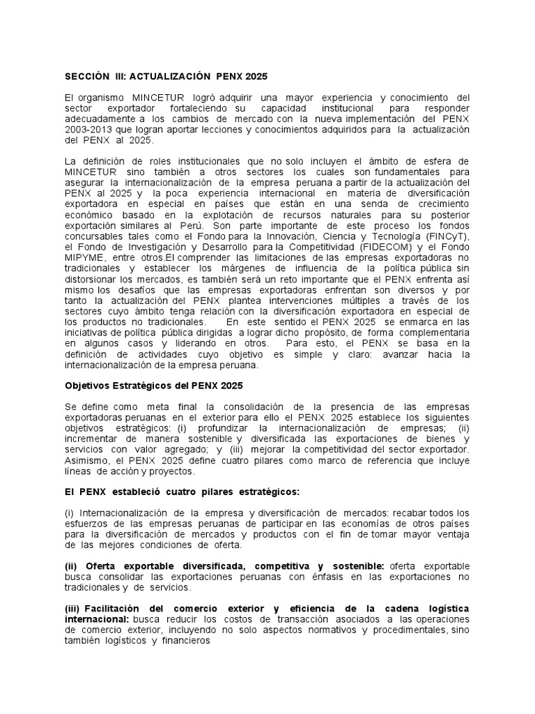 Resumen Penx 2025 PDF Empresas Exportaciones