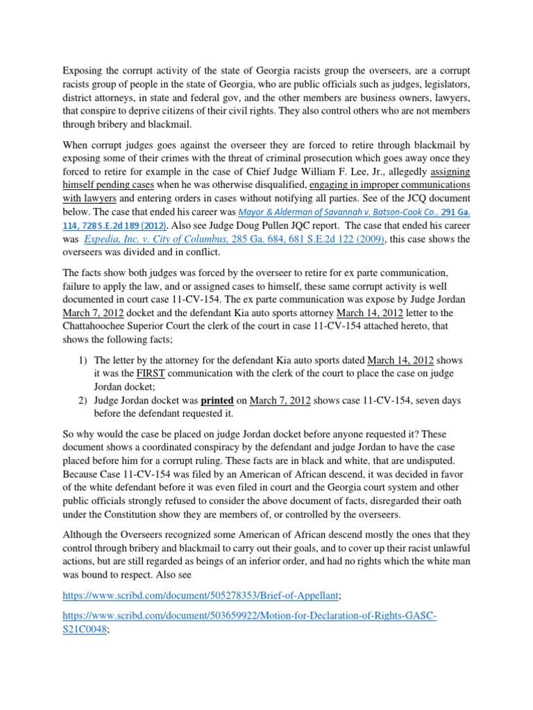 The State of Court Corruption PDF Racketeer Influenced And