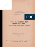 Telephone Set J - User Handbook (UK 1971)