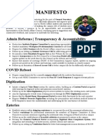 Manifesto: Admin Reforms - Transparency & Accountability