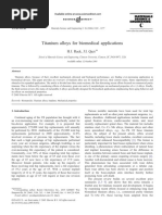 Ti Alloys For Biomedical Applications