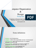 Computer Organization & Design: Background