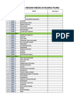 Ekspedisi Berkas Rekam Medis Di Ruang Filing: NO No. RM Nama Copy Name