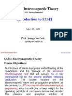 KAIST EE541 Electromagnetic Theory Course Overview
