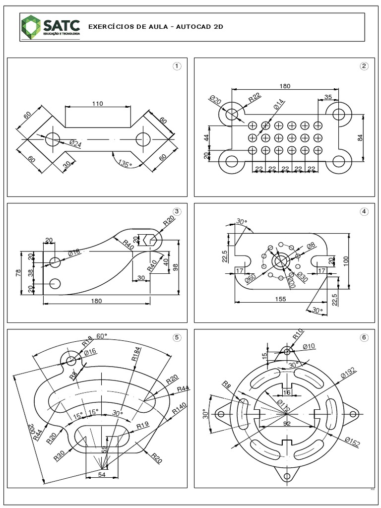Exercícios de Autocad 2D-2 | PDF | Auto Cad | Autodesk