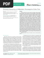 Forensic Chemistry of Alkaloids Presumptive Color Test