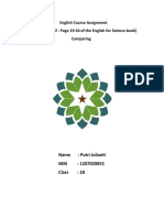 English Course Assignment (Chapter 2: Page 19-34 of The English For Science Book) Comparing