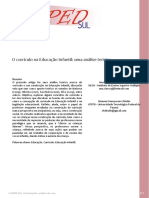 O Currículo Na Educação Infantil - Uma Análise Teórica