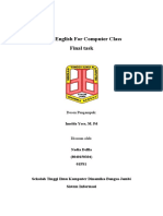 Basic English For Computer Class Final Task: Sekolah Tinggi Ilmu Komputer Dinamika Bangsa Jambi Sistem Informasi
