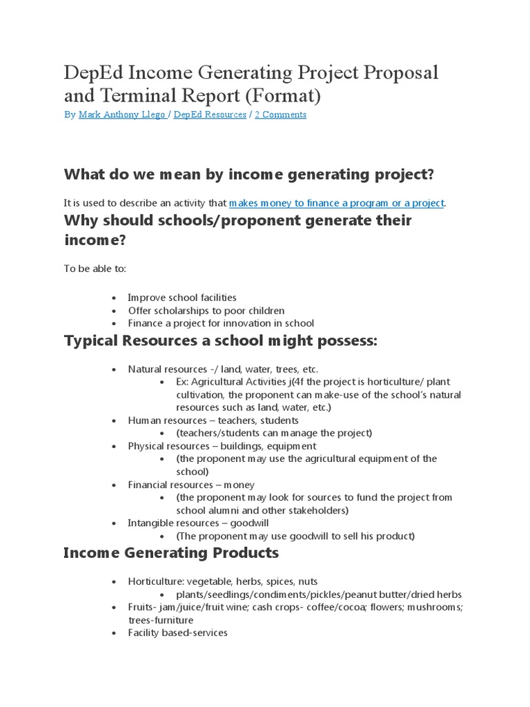 deped-income-generating-project-proposal-and-terminal-report-format