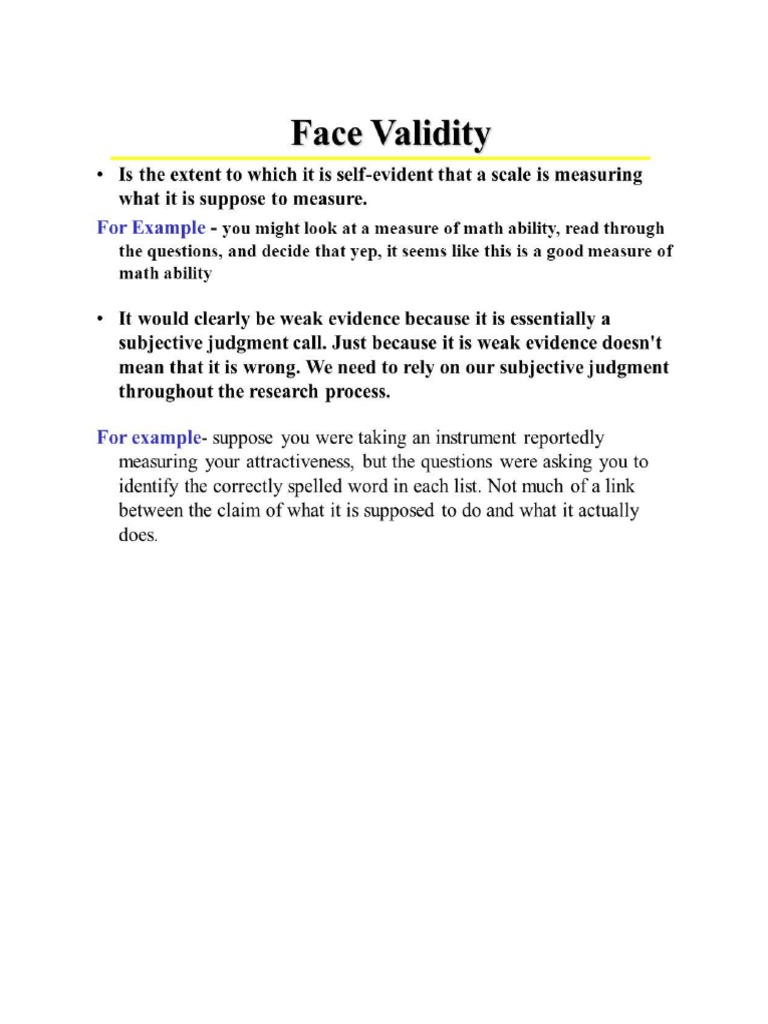 Face Validity 2 PDF