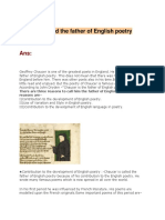 Chaucer Called The Father of English Poetry