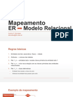 Mapeamento ER para modelo relacional