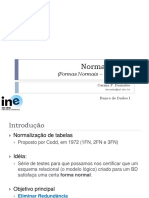 Normalização de tabelas: 1a e 2a Forma Normal