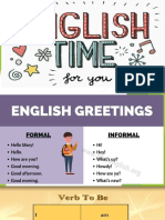 Formal Greetings and Verb To Be