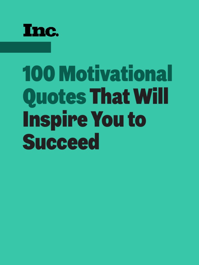 100 Inspiring Quotes for Success | PDF | Metaphysics
