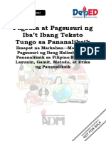 Pagbasa at Pagsusuri - Module 1