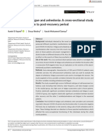 Post-COVID-19 Fatigue and Anhedonia: A Cross-Sectional Study and Their Correlation To Post-Recovery Period