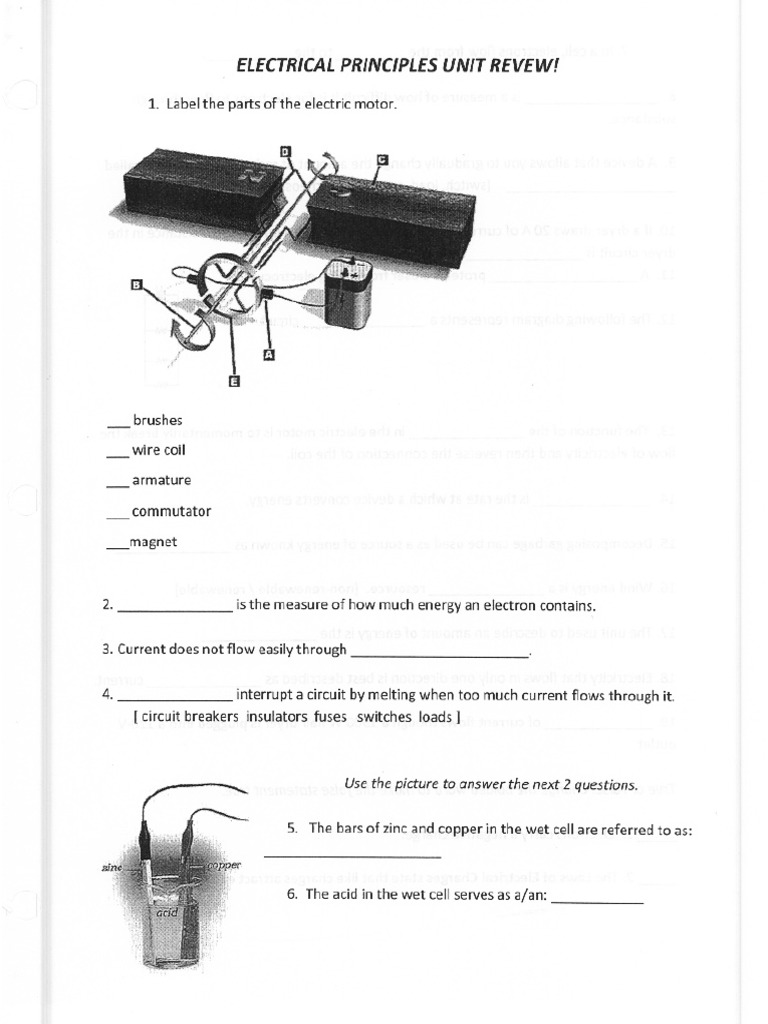 Electrical Principles & Technologies Review | PDF