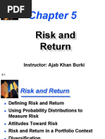 Risk and Return: Instructor: Ajab Khan Burki