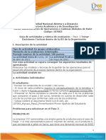 Guía de Actividades y Rúbrica de Evaluación - Unidad 1 - Paso 2 - Tomar Decisiones Tácticas Dentro de La GO de La Organización