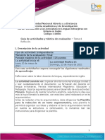 Guía de Actividades y Rúbrica de Evaluación - Tarea 4 - Reflexión