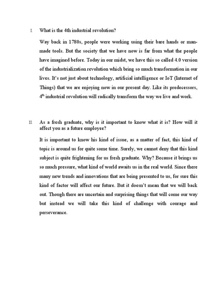 What Is The 4th Industrial Revolution PDF