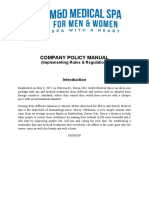Company Policy Manual: (Implementing Rules & Regulation)
