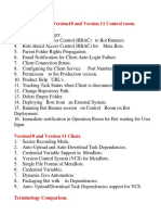 Common Features Version10 and Version 11 Control Room