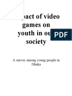 Impact of Video Games On Youth in Our Society: A Survey Among Young People in Dhaka