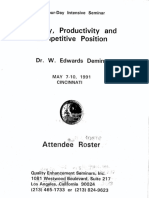 Deming 1991 Quality Productivity and Competitive Position