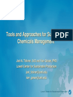 Tools and Approaches For Sustainable Chemicals Management
