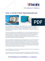 How To Write A Plant Operating Manual